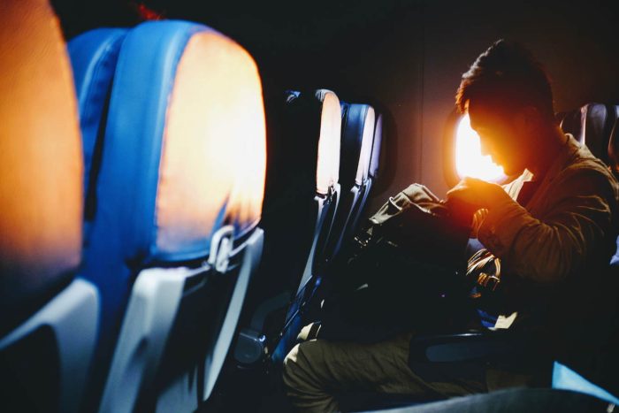 Man Sitting Plane